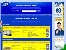 Tablet Screenshot of monteurzimmer-kiel.de